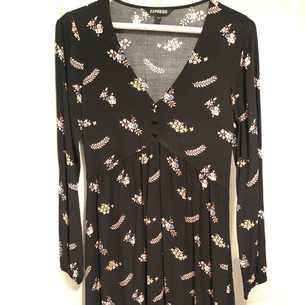 Black and floral dress